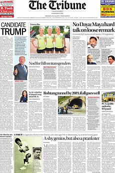 The Tribune Delhi - July 21st 2016